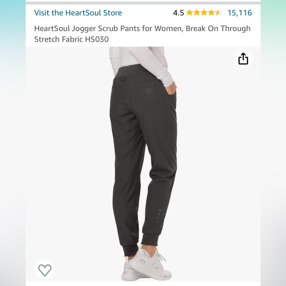 Heart Soul Jogger Scrub Pants 3XL - Picture 5 of 5
